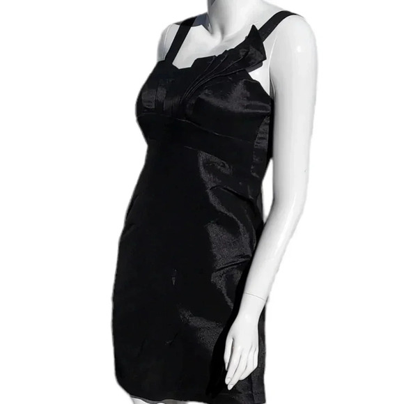 Dave & Johnny Black Dress with Integrated Shawl Formal Occasion Wear Size 3/4 - Picture 2 of 16